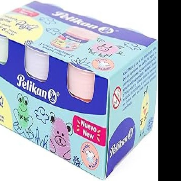 PINTURA DIGITAL PELIKAN 25ML. ESTUCHE C6 PASTEL C.24